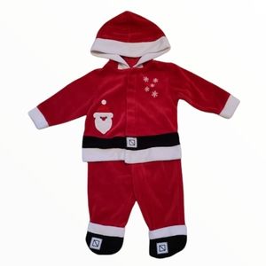 Two piece soft red Santa Claus outfit